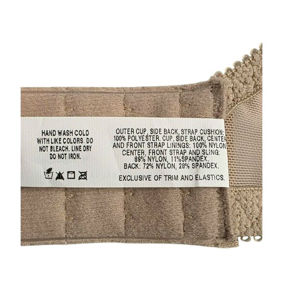 New Bali Minimizer Underwire Bra 34C #3562 Beige Comfort Cushion Straps Support - Picture 11 of 11
